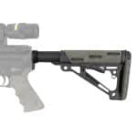 Hogue AR-15/M-16 OverMolded Collapsible Buttstock- Ghillie Green Rubber